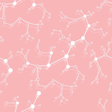 Moleküller ve iletişim yapıları ile Seamless modeli. Bilimsel kavram. Tıp, kimya, Fen arka plan.