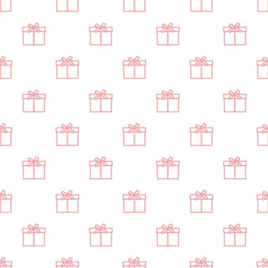 Hediye kutuları ile Seamless modeli sargılı şerit ve yay ile.