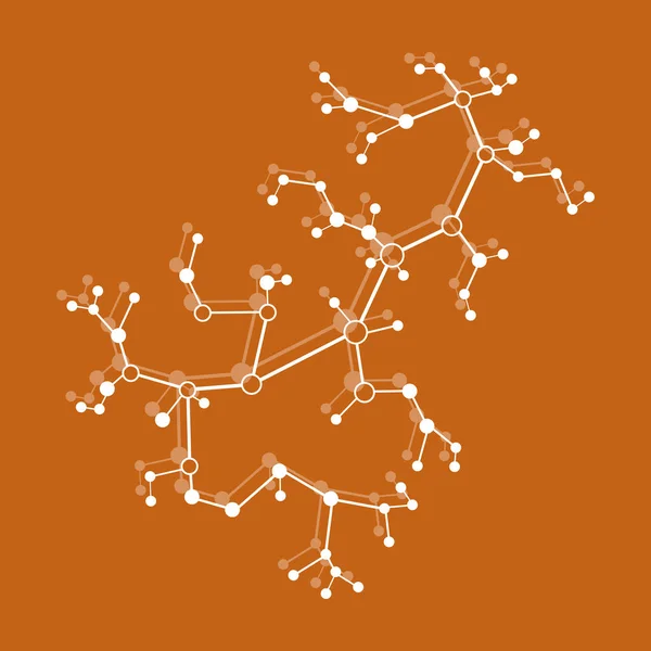 分子と通信の構造 科学的な概念 — ストックベクタ