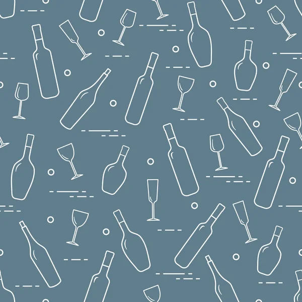 Dikişsiz desen şarap bardakları ve şarap şişeleri. Şarap yapma. Tatmak. Sommelier.