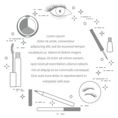 Göz makyajı. Dekoratif kozmetik. Glamour moda moda stil.