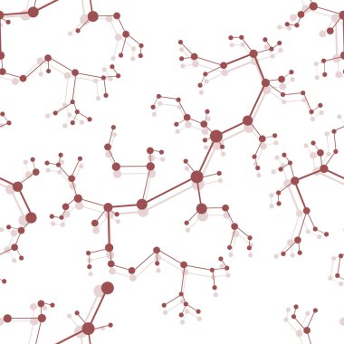 Moleküller ve iletişim yapıları ile Seamless modeli. Bilimsel kavram. Tıp, kimya, Fen arka plan.