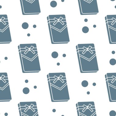 Hediye kutuları ile Seamless modeli sargılı şerit ve yay ile.