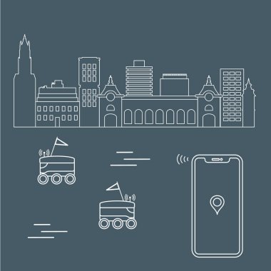 Şehrin bir robot ile teslim. Hızlı ve uygun nakliye. Ücretsiz teslimat.