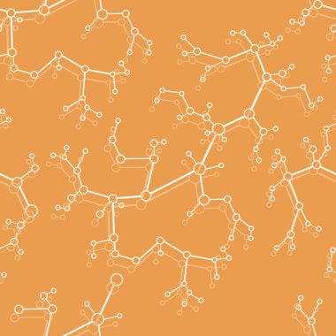 Moleküller ve iletişim yapıları ile Seamless modeli. Bilimsel kavram. Tıp, kimya, Fen arka plan.