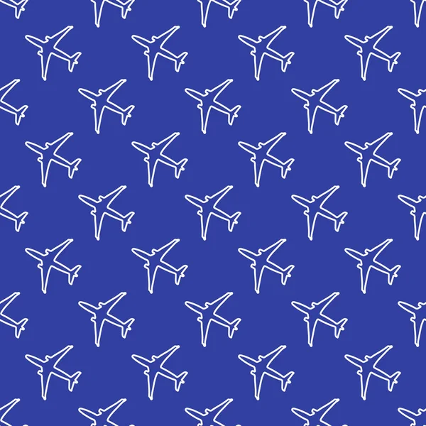 Vzor Bezešvé Letadly Návrh Plakátu Nebo Tisk — Stockový vektor