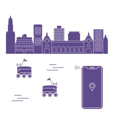 Şehrin bir robot ile teslim. Hızlı ve uygun nakliye. Ücretsiz teslimat.