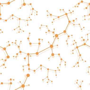 Moleküller ve iletişim yapıları ile Seamless modeli. Bilimsel kavram. Tıp, kimya, Fen arka plan.