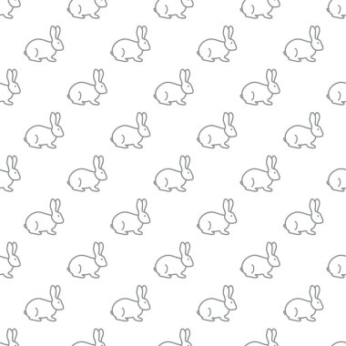 Sorunsuz tavşan deseni. Paskalya tatili. Komik tavşan
