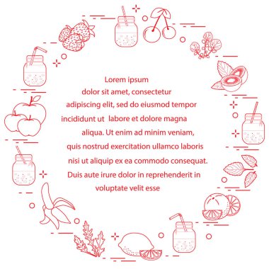 Smoothies ve güler yüzlü yapmak için malzemeler ile jar. Sağlıklı beslenme alışkanlıkları. Kolay pişirme işlemi.