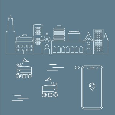 Şehrin bir robot ile teslim. Hızlı ve uygun nakliye. Ücretsiz teslimat.