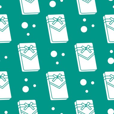 Hediye kutuları ile Seamless modeli sargılı şerit ve yay ile.