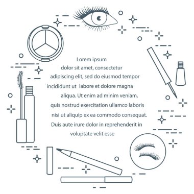 Göz makyajı. Dekoratif kozmetik. Glamour moda moda stil.