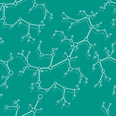 Moleküller ve iletişim yapıları ile Seamless modeli. Bilimsel kavram. Tıp, kimya, Fen arka plan.