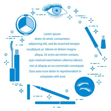 Göz makyajı. Dekoratif kozmetik. Glamour moda moda stil.