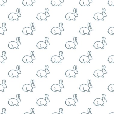 Sorunsuz tavşan deseni. Paskalya tatili. Komik tavşan