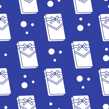 Hediye kutuları ile Seamless modeli sargılı şerit ve yay ile.