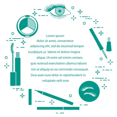 Göz makyajı. Dekoratif kozmetik. Glamour moda moda stil.