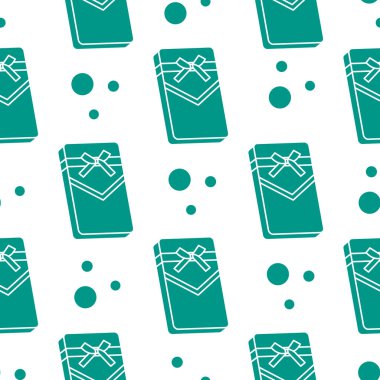 Hediye kutuları ile Seamless modeli sargılı şerit ve yay ile.