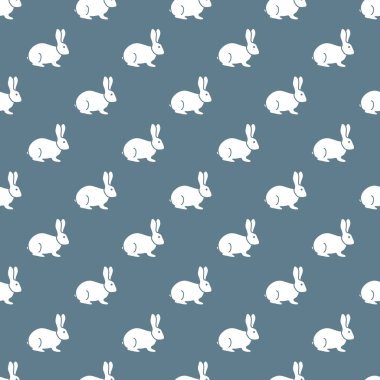 Sorunsuz tavşan deseni. Paskalya tatili. Komik tavşan