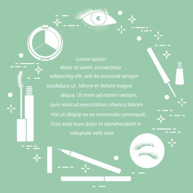 Göz makyajı. Dekoratif kozmetik. Glamour moda moda stil.