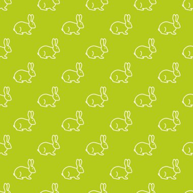 Sorunsuz tavşan deseni. Paskalya tatili. Komik tavşan