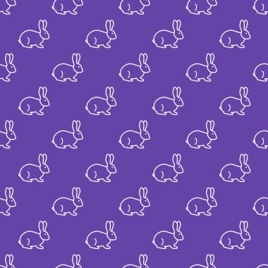 Sorunsuz tavşan deseni. Paskalya tatili. Komik tavşan