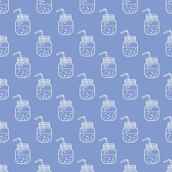 Güler yüzlü kavanoz ve tüpler ile Seamless modeli. Sağlıklı beslenme alışkanlıkları. Kolay pişirme işlemi.