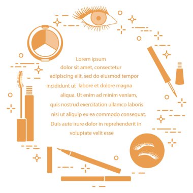 Göz makyajı. Dekoratif kozmetik. Glamour moda moda stil.