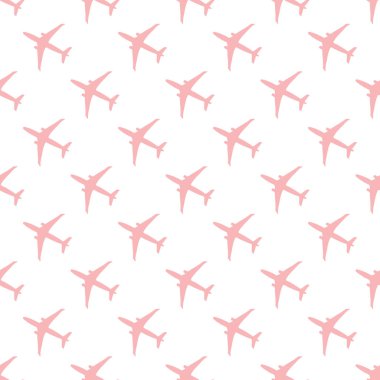 Uçaklar ile Seamless modeli. Tasarım poster ya da baskı için.