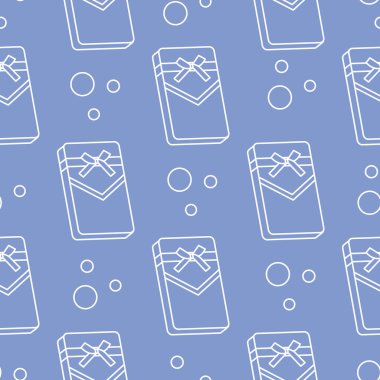 Hediye kutuları ile Seamless modeli sargılı şerit ve yay ile.