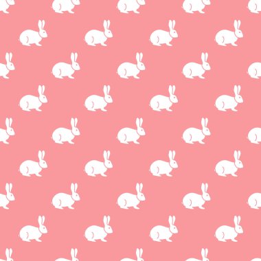 Sorunsuz tavşan deseni. Paskalya tatili. Komik tavşan