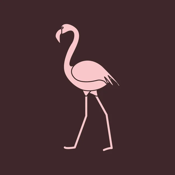 Vektorillustration Med Flamingo Fågel Design För Affisch Eller Skriv — Stock vektor