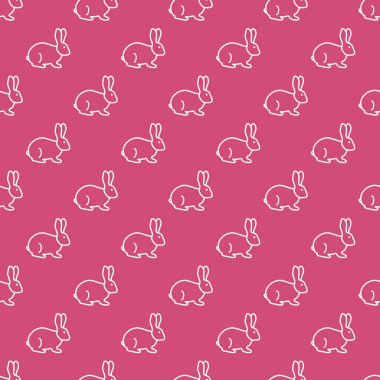 Sorunsuz tavşan deseni. Paskalya tatili. Komik tavşan