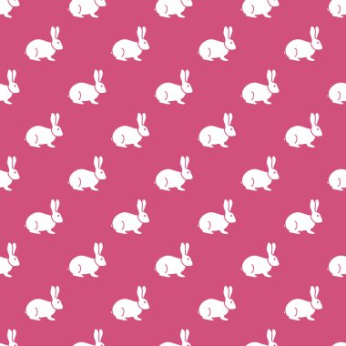 Sorunsuz tavşan deseni. Paskalya tatili. Komik tavşan