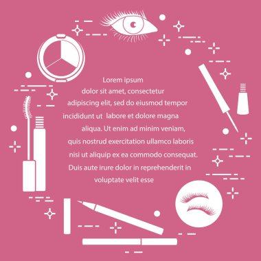 Göz makyajı. Dekoratif kozmetik. Glamour moda moda stil.