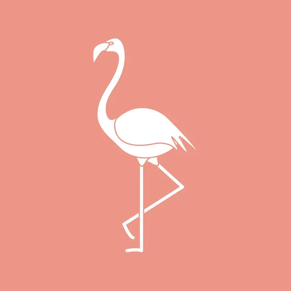 Ilustracja Wektorowa Flamingo Ptak Projekt Plakatu Lub Drukowanie — Wektor stockowy