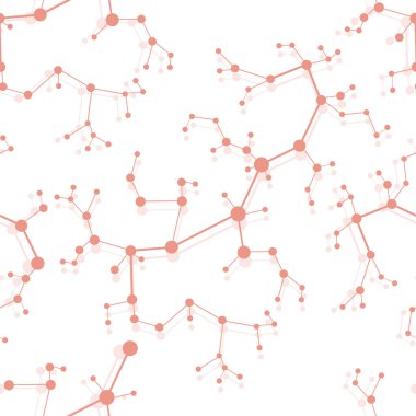 Moleküller ve iletişim yapıları ile Seamless modeli. Bilimsel kavram. Tıp, kimya, Fen arka plan.