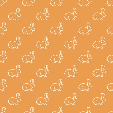 Sorunsuz tavşan deseni. Paskalya tatili. Komik tavşan