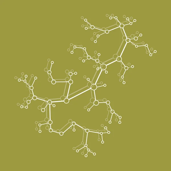 分子と通信の構造 科学的な概念 — ストックベクタ