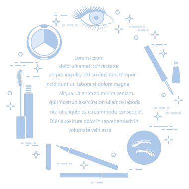 Göz makyajı. Dekoratif kozmetik. Glamour moda moda stil.