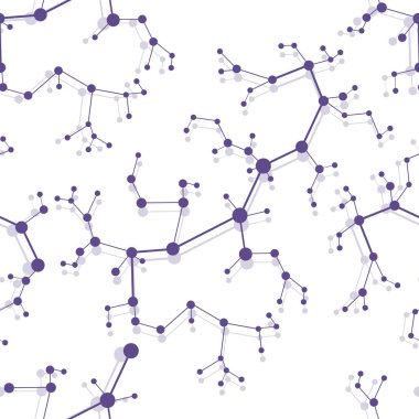 Moleküller ve iletişim yapıları ile Seamless modeli. Bilimsel kavram. Tıp, kimya, Fen arka plan.