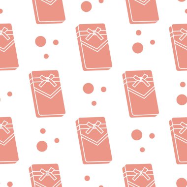 Hediye kutuları ile Seamless modeli sargılı şerit ve yay ile.