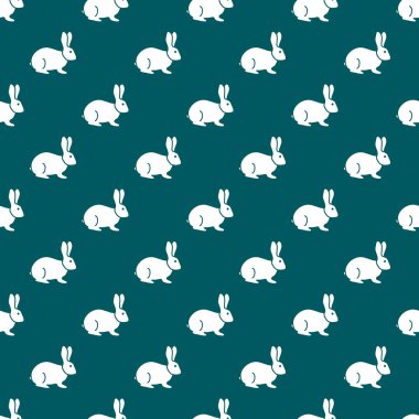 Sorunsuz tavşan deseni. Paskalya tatili. Komik tavşan