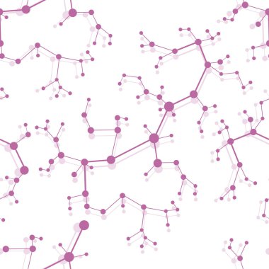 Moleküller ve iletişim yapıları ile Seamless modeli. Bilimsel kavram. Tıp, kimya, Fen arka plan.