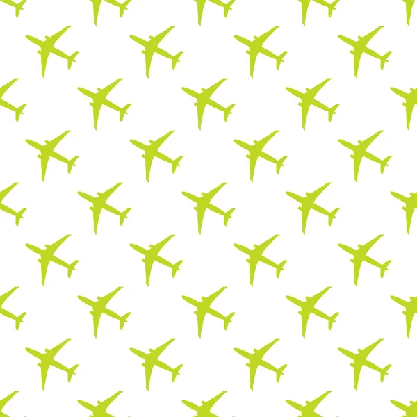 Nahtloses Muster Mit Flugzeugen Design Für Poster Oder Druck — Stockvektor