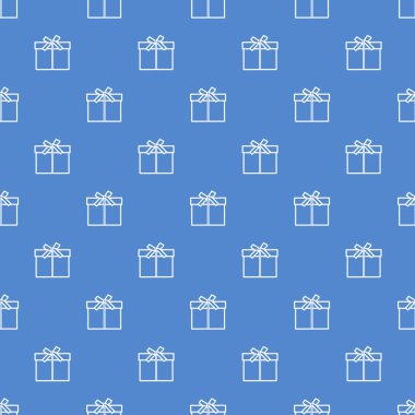 Hediye kutuları ile Seamless modeli sargılı şerit ve yay ile.