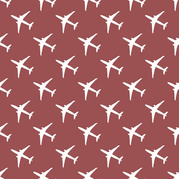 Pola Mulus Dengan Pesawat Desain Untuk Poster Atau Cetak - Stok Vektor