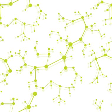 Moleküller ve iletişim yapıları ile Seamless modeli. Bilimsel kavram. Tıp, kimya, Fen arka plan.