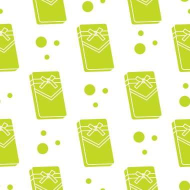 Hediye kutuları ile Seamless modeli sargılı şerit ve yay ile.